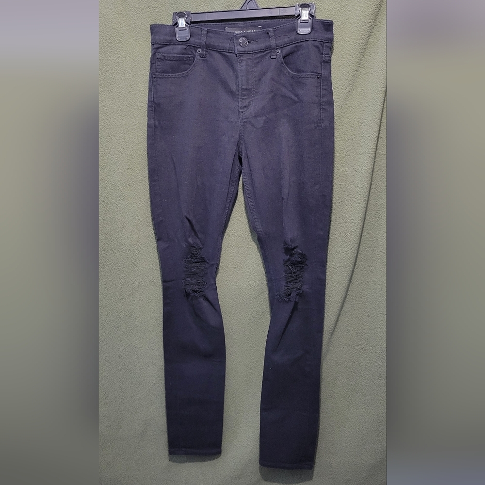 Express Jeans Womens Black Gray Leggings High Rise Size 8